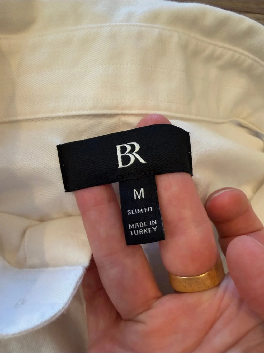 Banana Republic Men’s SLIM-FIT COTTON-CASHMERE DRESS SHIRT